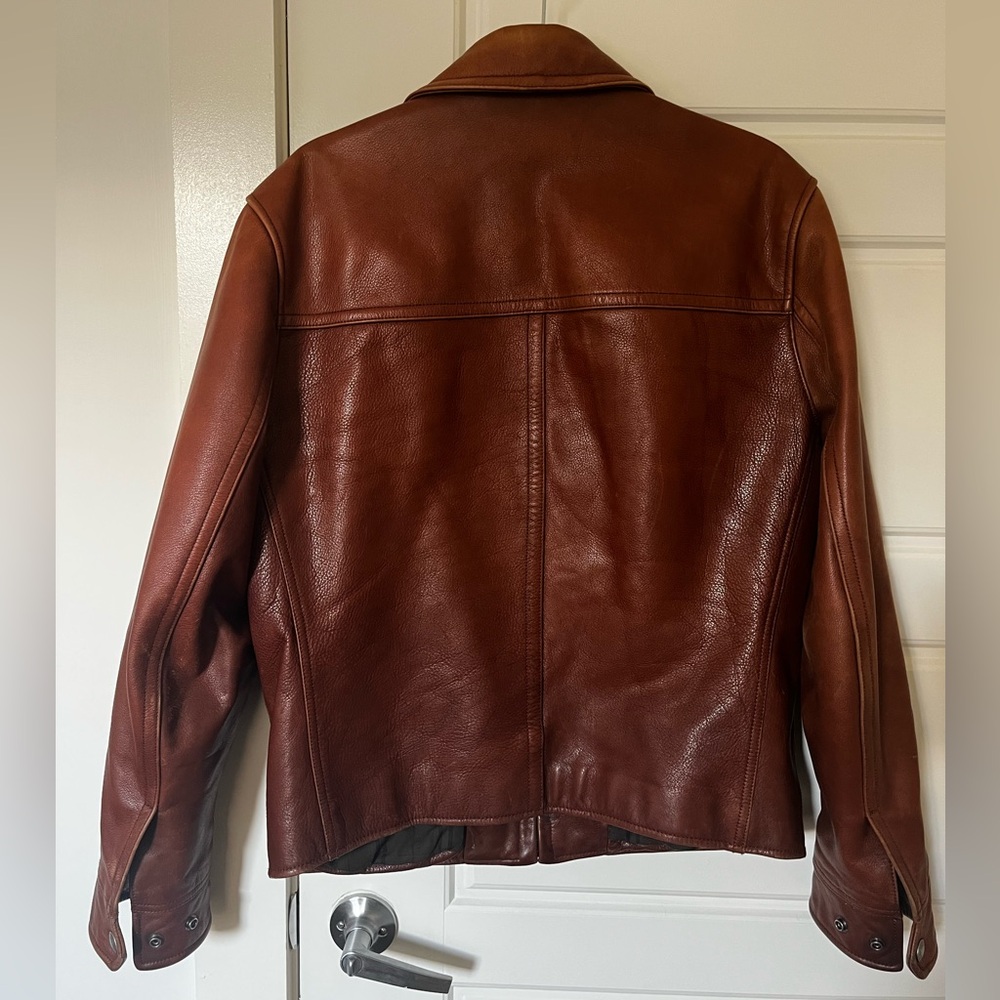 Coach Brown Leather Jacket - Picture 2 of 7